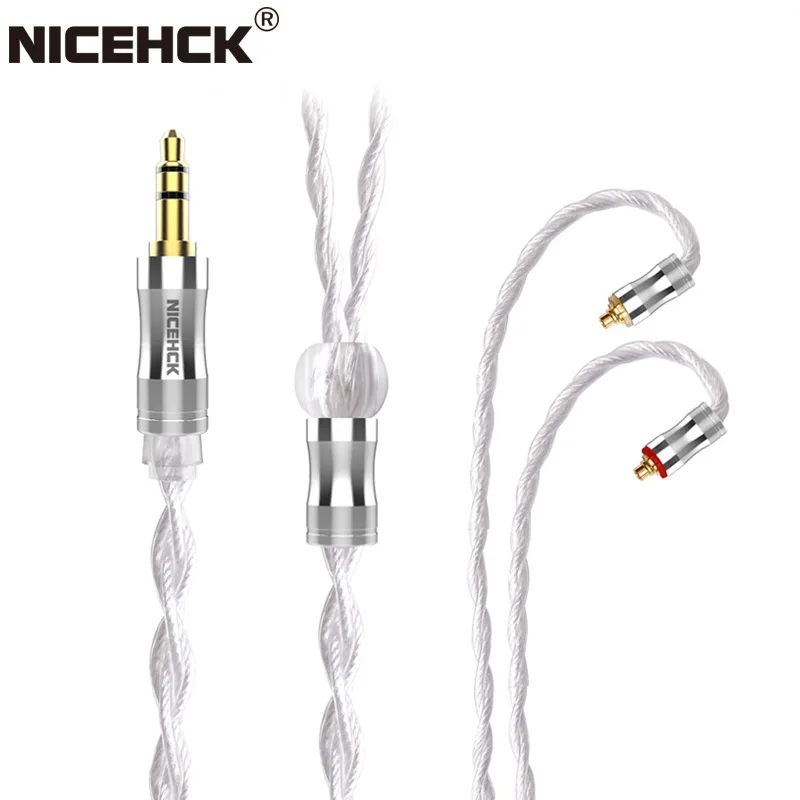 NiceHCK WhiteCrane Upgrade Cable 4-Жильный Посеребренный Медный Литцевый Кабель Furukawa 3,5 мм/2,5 мм/4,4 мм MMCX/0,78 2Pin для NX7 MK3