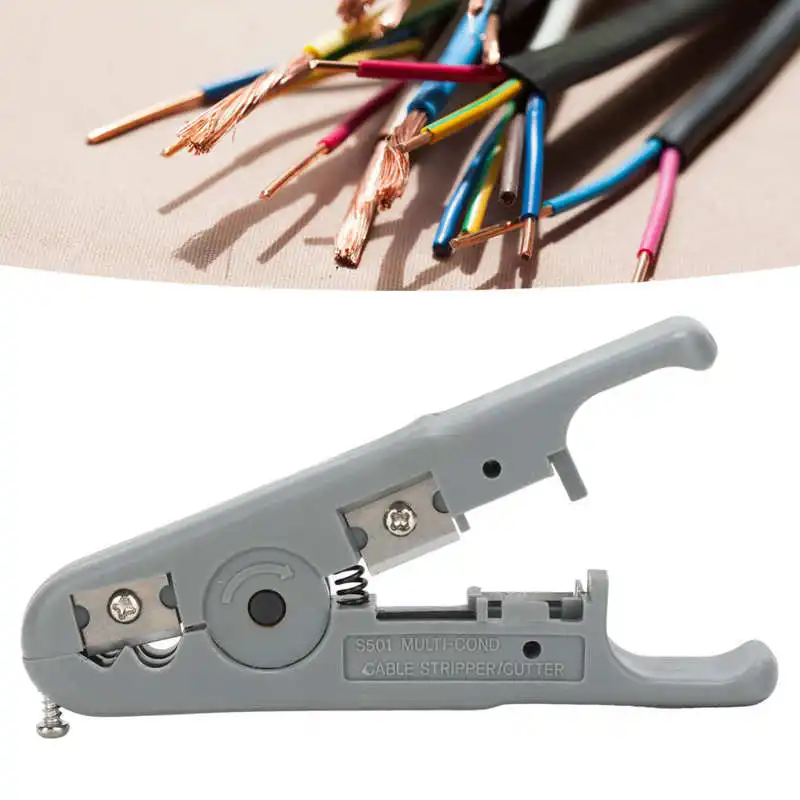 HT-S501A Устройство для зачистки коаксиального кабеля Ручной инструмент для зачистки проводов для кабелей телефонной линии Ручной инструмент