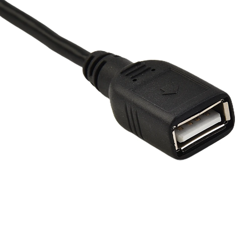 Практичный автомобильный USB-адаптер Автомобильный USB-адаптер Замена удлинительного кабеля Черные Аксессуары 2шт 4-контактный и 6-контактный разъем
