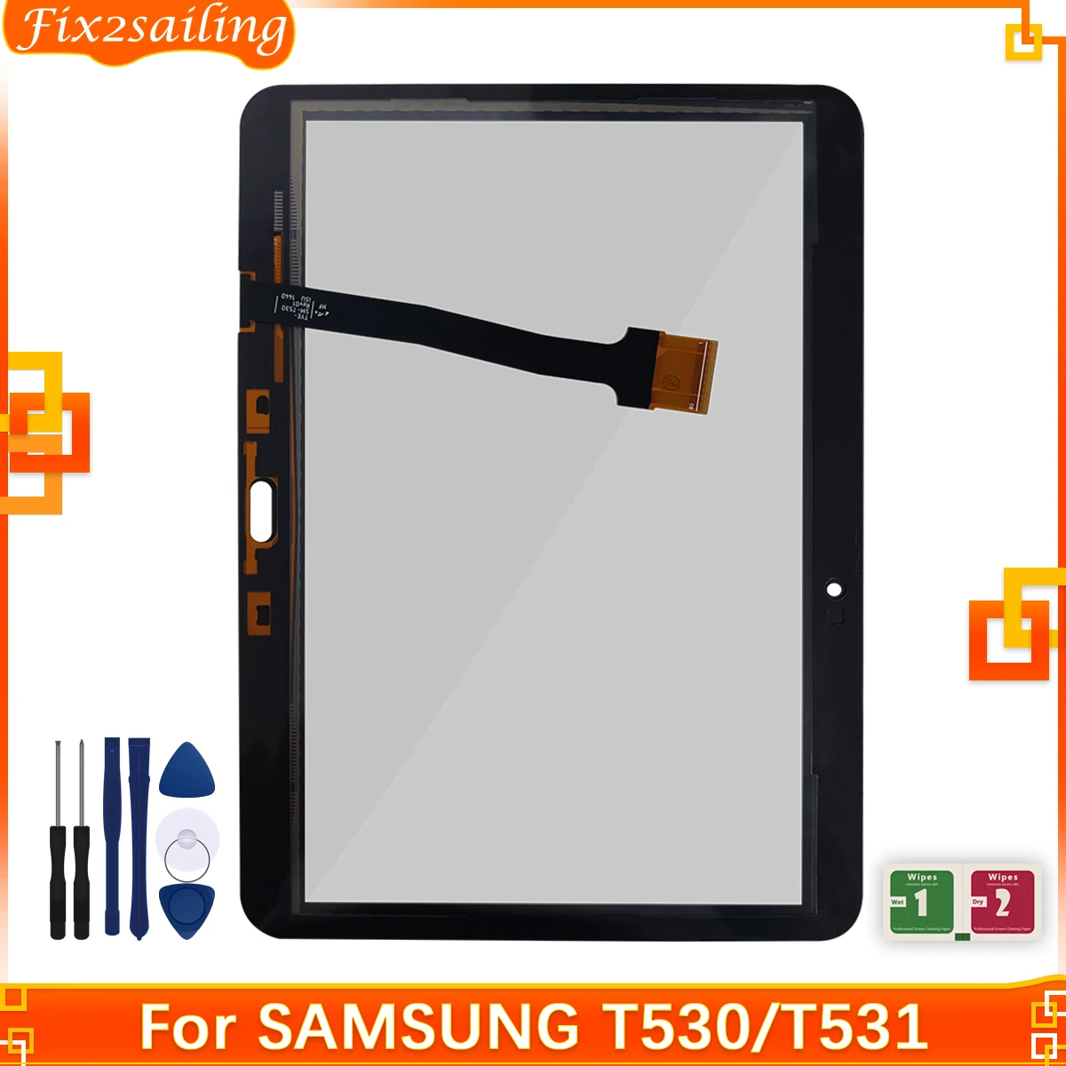 10,1 Дюймов Для Samsung Galaxy Tab 4 LTE 3G T530 T531 T535 SM-T530 SM-T531 SM-T535 Сенсорный Экран Дигитайзер Внешнее Стекло с Инструментом