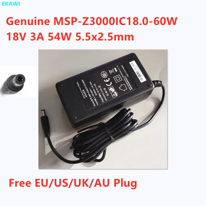 Подлинный MSP-Z3000IC18.0-60W 18V 3A 54W 5.5x2.5mm Адаптер Питания Переменного Тока С Коммутацией Для Зарядного Устройства Moso Power Supply