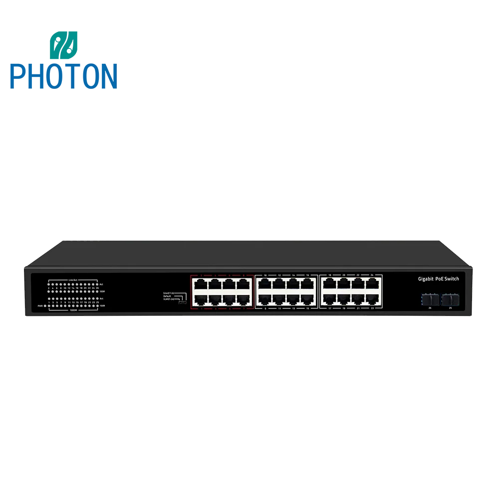 Photon PTD1526-24P-2S 26-гигабитный коммутатор Ethernet с 24 портами 10/100/1000 М Poe-коммутатор