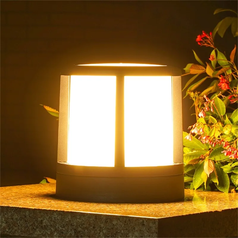 TEMAR Outdoor Contemporary Post Light LED Водонепроницаемые настенные светильники на столбах IP65 для домашнего сада