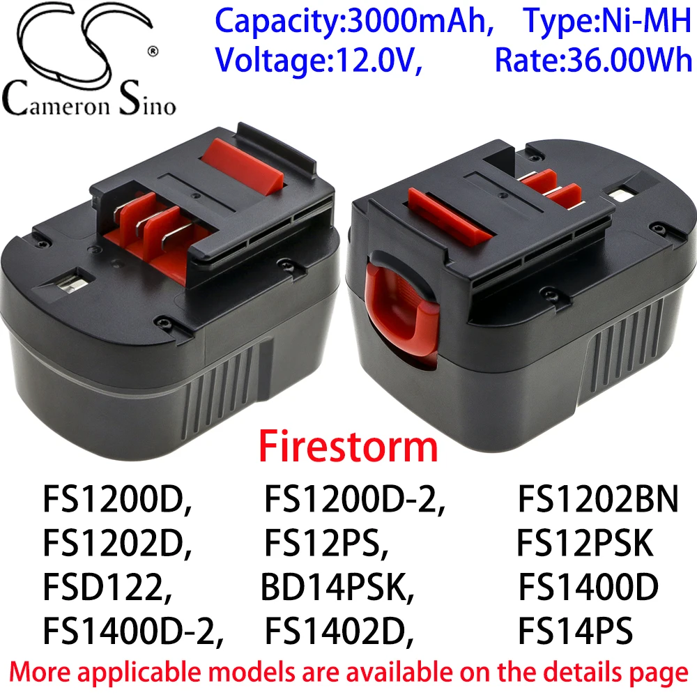 Cameron Sino Ni-MH 3000 мАч 12,0 В для Firestorm FSL18, вспышки FSL18, FSX1800HD, FSX18HD, GPC1800, GPC1800P, PS142K