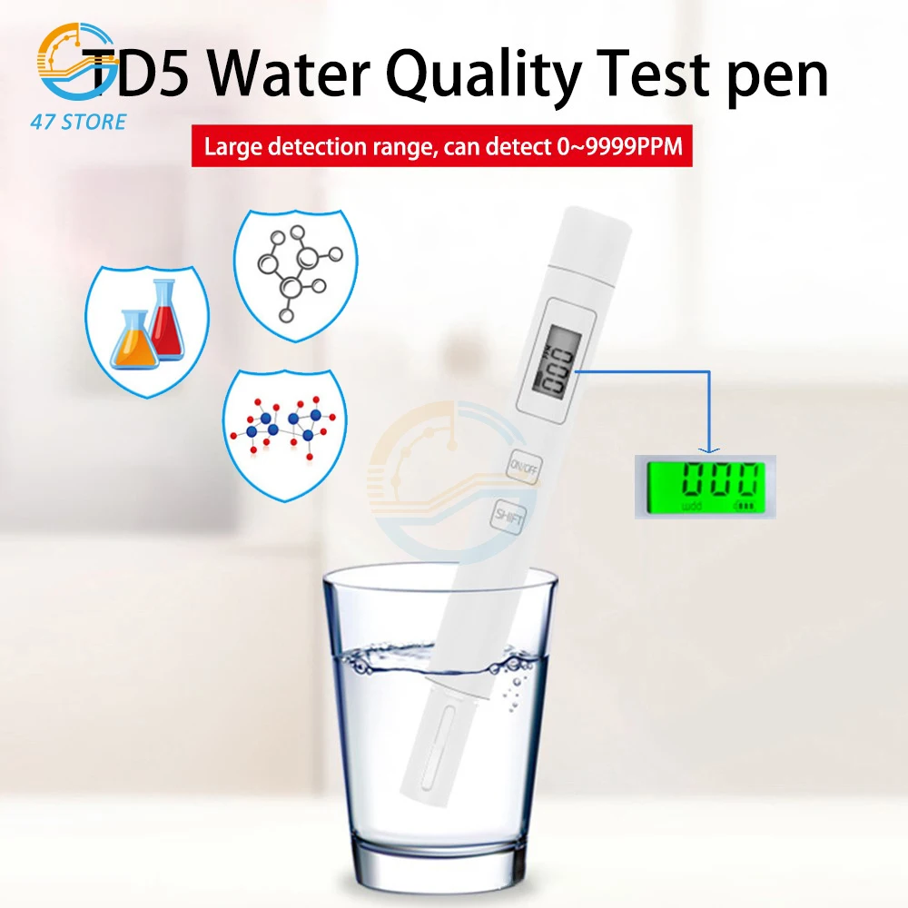 PH-метр TDS Water Test Pen Цифровой Тестер Воды Измеритель Анализа Качества Воды Проверка Чистоты Воды PH-Метры Аквариумный Фильтр