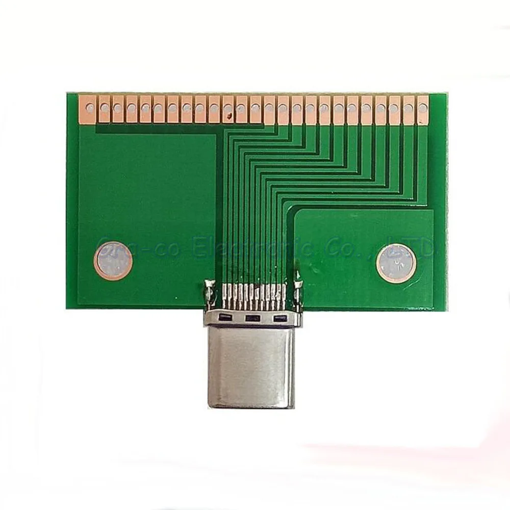 Штекерный разъем USB3.1 ТИПА C с тестовой платой печатной платы Разъем USB 3.1 с адаптерной платой