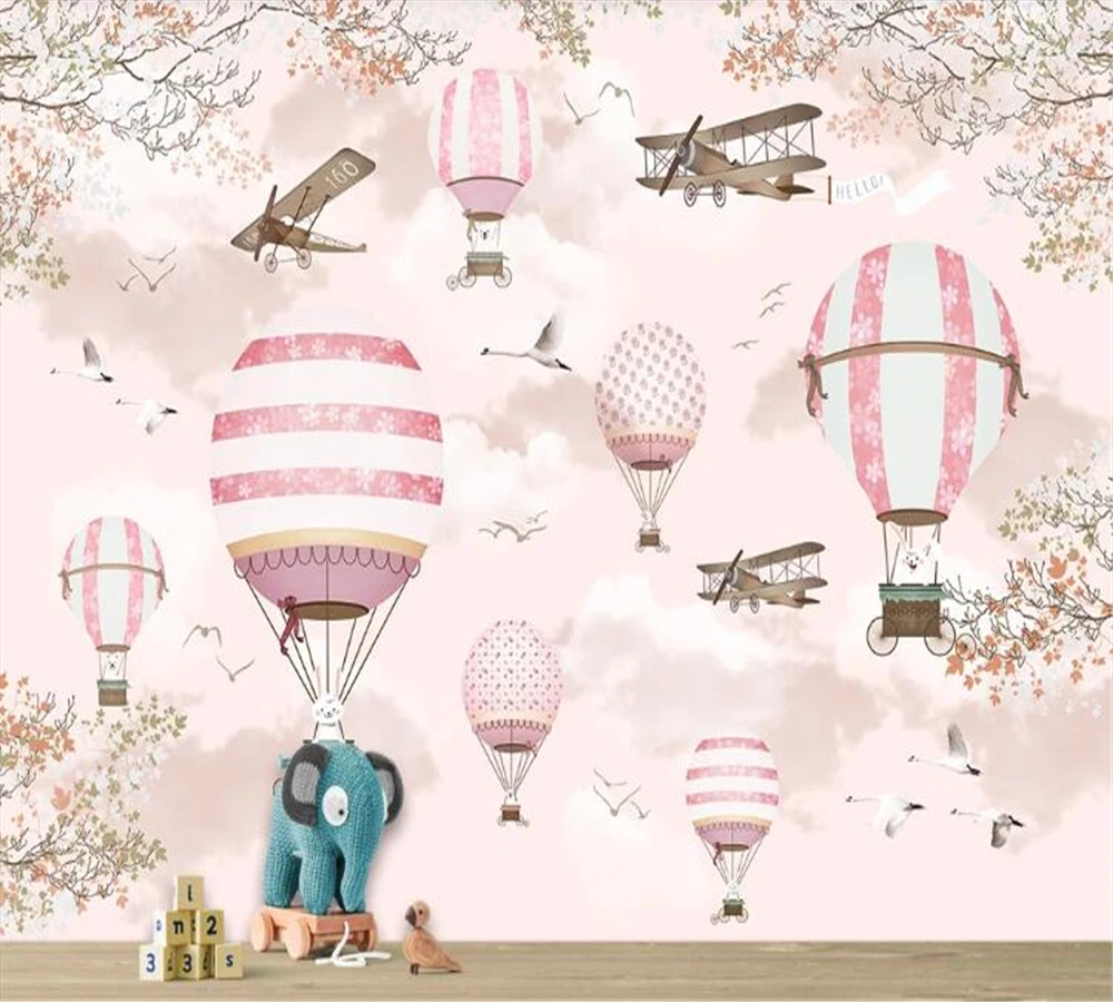 beibehang Индивидуальные современные 3D-фотообои модный мультфильм воздушный шар детская комната фон настенное украшение картина