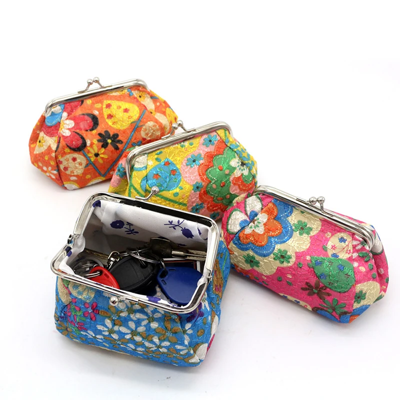 Женская косметичка для путешествий, повседневный тканевый кошелек для монет, сумки-органайзер для хранения цветочной косметики, мини-чехол, кошелек