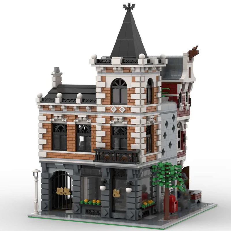 Горячие продажи модульных строительных блоков MOC серии Street View, модель здания юридической фирмы, детские строительные блоки, обучающая игрушка в подарок