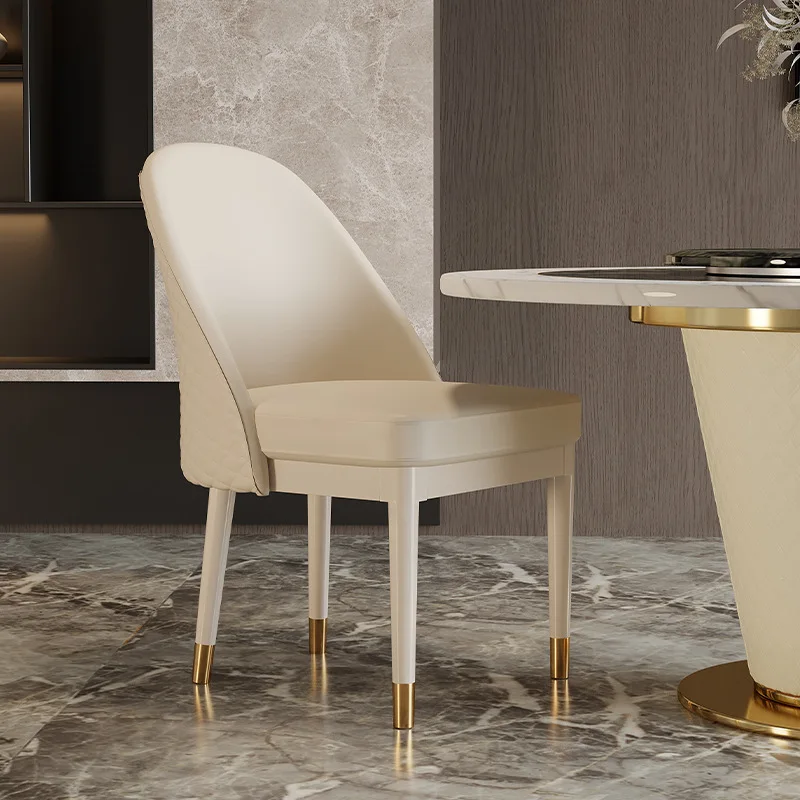 Белые Свадебные Обеденные стулья Роскошный Современный дизайн гостиной Кожаный Итальянский Шезлонг Nordic Silla Мебель для дома