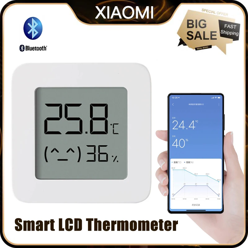 XIAOMI Mijia Smart LCD Термометр Беспроводной Электрический цифровой гигрометр Маломощный термометр Работа с приложением Mijia Умный Дом