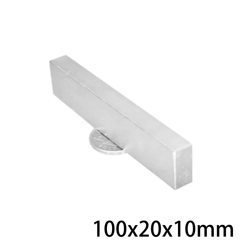 1/2/3ШТ 100x20x10 Блок Мощных магнитов Самый длинный лист неодимового магнита 100x20x10 мм Сильные постоянные магниты NdFeB 100*20*10 мм