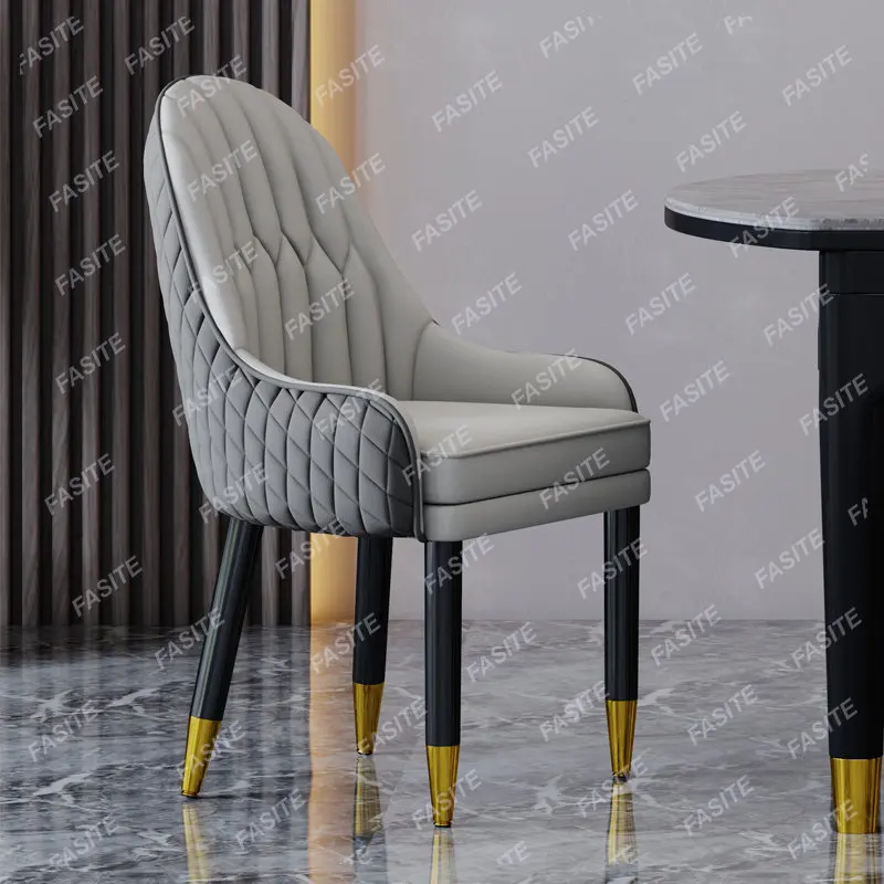 Дизайнерские обеденные стулья в скандинавском стиле из кожи для гостиной Современные Эргономичные Обеденные стулья для кухни спальни Мебель для ресторана Sillas FY40XP
