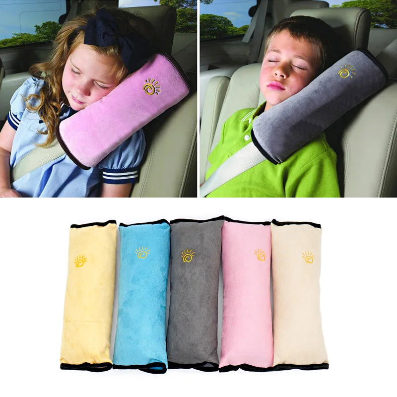 Автомобильная подушка для шеи Поддерживает подголовник, путешествие в самолете, Милая подушка для детей, ремень безопасности, плечевой ремень, защита детей