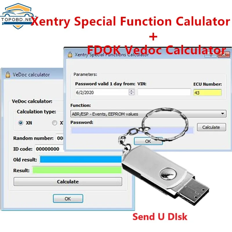 2021 ГОРЯЧАЯ ПРОДАЖА DAS Xentry Калькулятор Специальной функции FDOK Vedoc Калькулятор Keygen для MB Star C3 C4 C5 C6