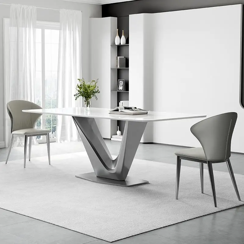 Мебель для домашнего обеденного стола, итальянский простой стол из каменной плиты, Современная легкая роскошная Простая мебель для небольших домашних столов высокого класса