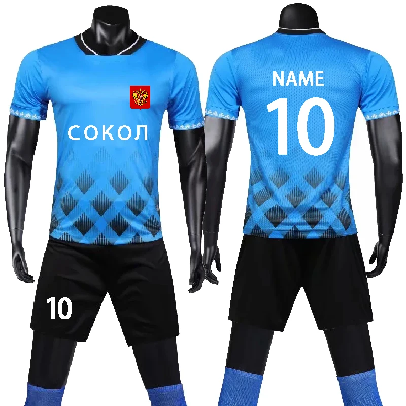 2020 новый мужской комплект пустых футбольных футболок с круглым вырезом футбольные тренировочные майки костюмы футбольные майки для взрослых спортивная футбольная форма