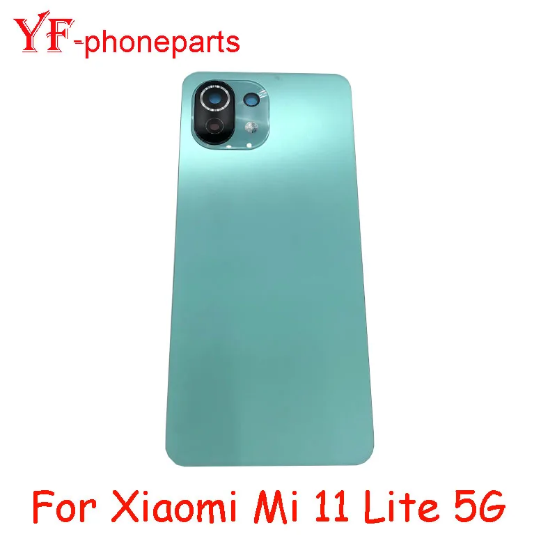 Качество AAAA для Xiaomi Mi 11 Lite 5G Задняя крышка батарейного отсека с корпусом объектива камеры, запчасти для ремонта