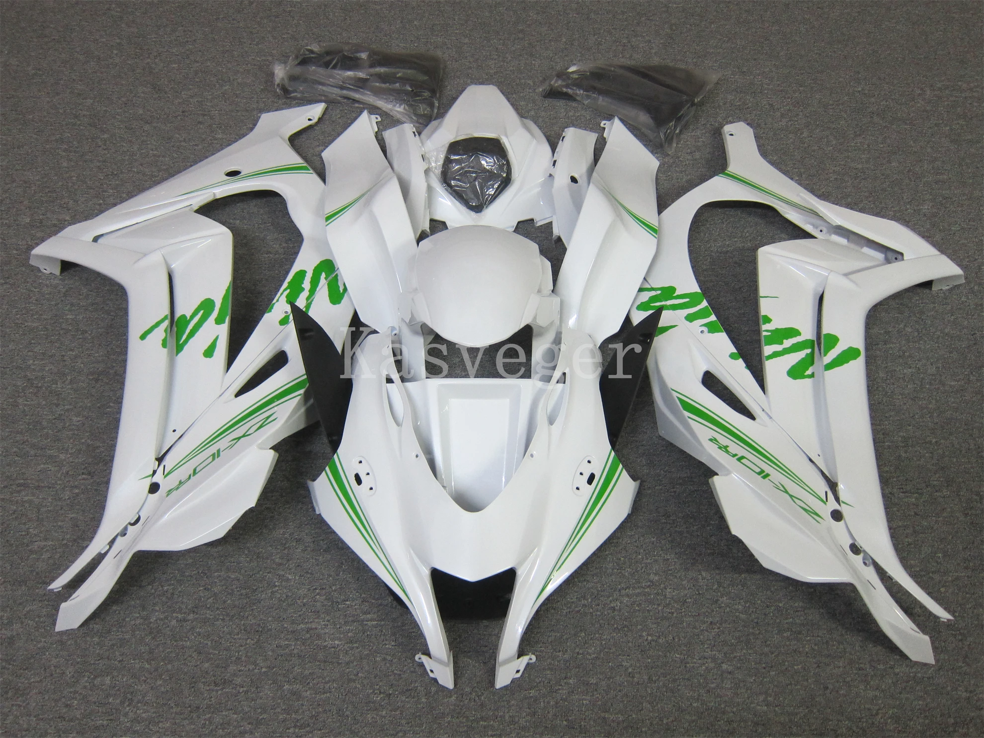 Новый комплект обтекателей для мотоциклов ABS, подходящий для Kawasaki ZX10R ZX-10R 2016 2017 2018 2019 Комплект корпусов на заказ белого цвета