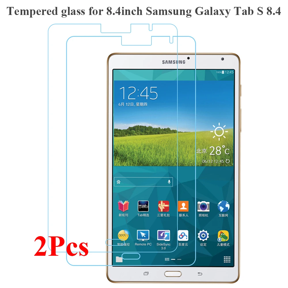 2 шт./упак. Защитная пленка для Samsung Galaxy Tab S 8.4 Модель SM-T700 SM-T705 HD Закаленное стекло для 8,4-дюймового Samsung SM-T700