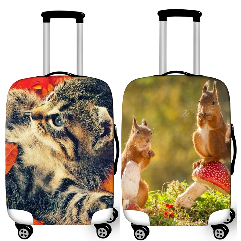 Милые Животные Защитный чехол для багажа Чехол для эластичного 18-32-дюймового чемодана Защитный чехол Чехлы для аксессуаров для путешествий 2023