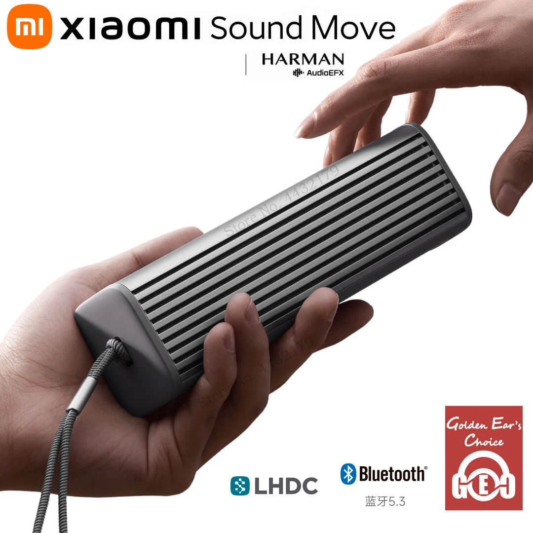 Уличная стереосистема Xiaomi Sound Move HiFi 90 дБ IP66 Пылезащитные и водонепроницаемые портативные смарт-динамики Bluetooth 21 час воспроизведения