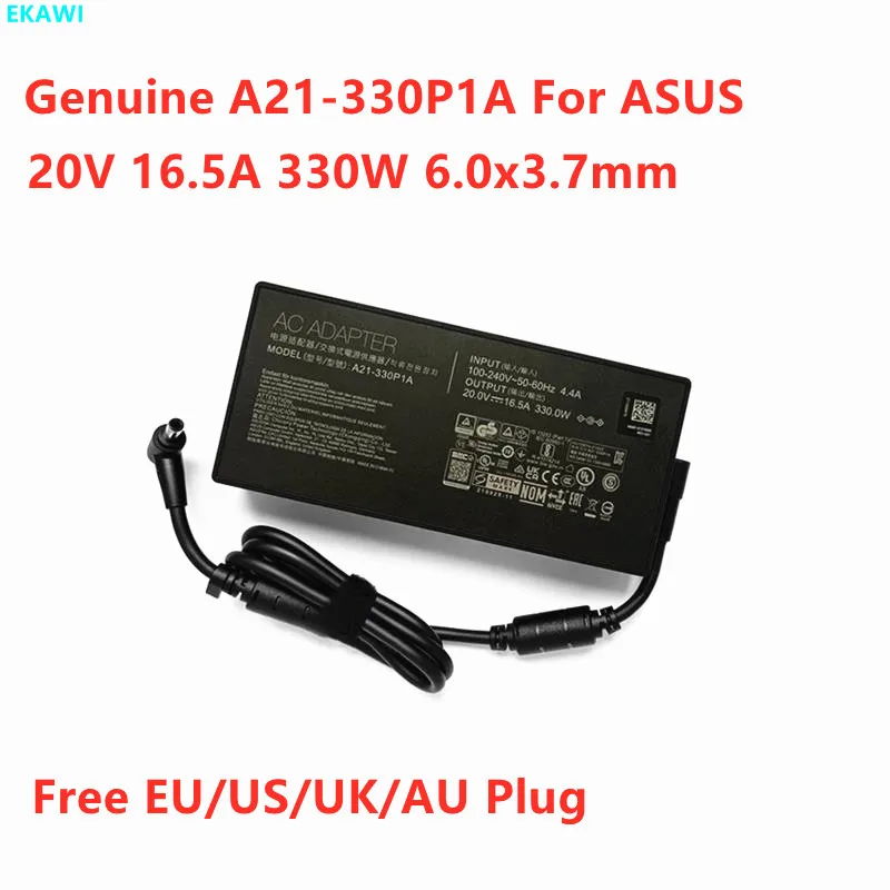 Подлинный A21-330P1A A22-330P1A 20V 16.5A 330W 6.0x3.7mm ADP-330GB B Адаптер Переменного Тока Для Зарядного Устройства Для Ноутбука ASUS