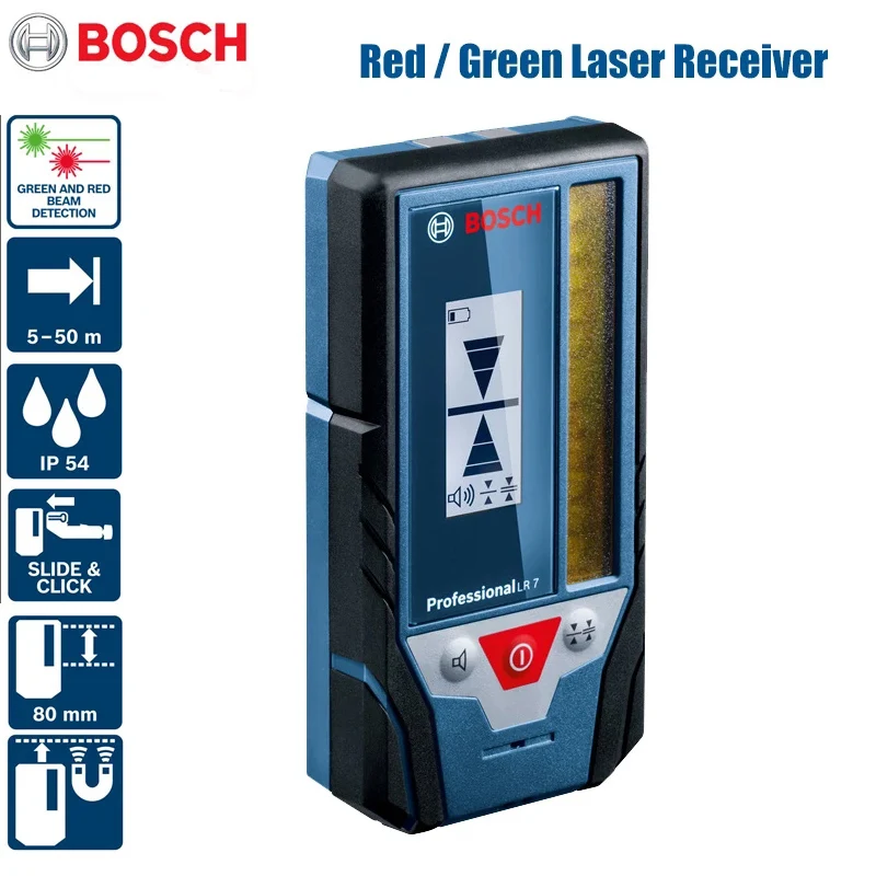 Bosch LR7/LR6 Лазерный Приемник Red Green Line Профессиональный Лазерный Нивелир Аксессуары Для Лазерного Уровня GLL3-60xg GLL3-80/80C