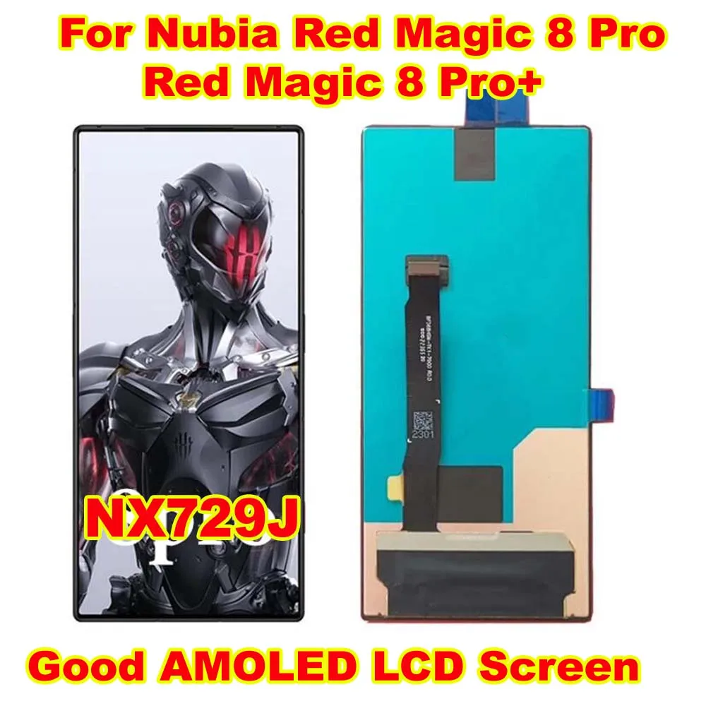 Высокое Качество Для ZTE nubia Red Magic 8 Pro NX729J ЖК-дисплей С Сенсорным Экраном, Дигитайзер В Сборе, Датчик RedMagic 8 Pro + Pantalla