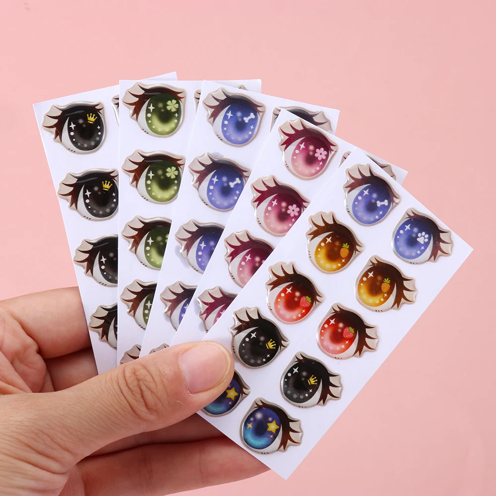 10 пар Мультяшных наклеек для глаз для аксессуаров для кукол 