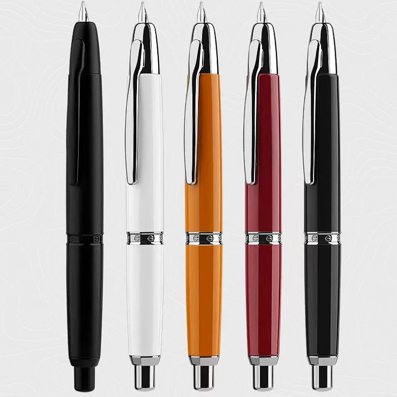 Гладкий бренд MAJOHN A1 Ретро Матово-черная выдвижная авторучка 0,4 мм с очень тонким пером, чернильные ручки для письма, канцелярские принадлежности