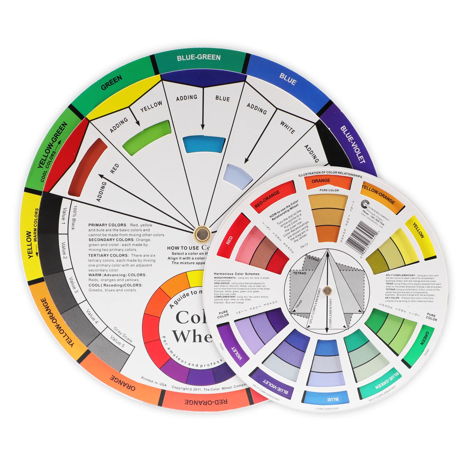 13 см Стандартная английская карточка цветового круга 23 см Карточка цветовой палитры Пигмент краски Вращающееся цветовое колесо Центральная Цветовая карточка