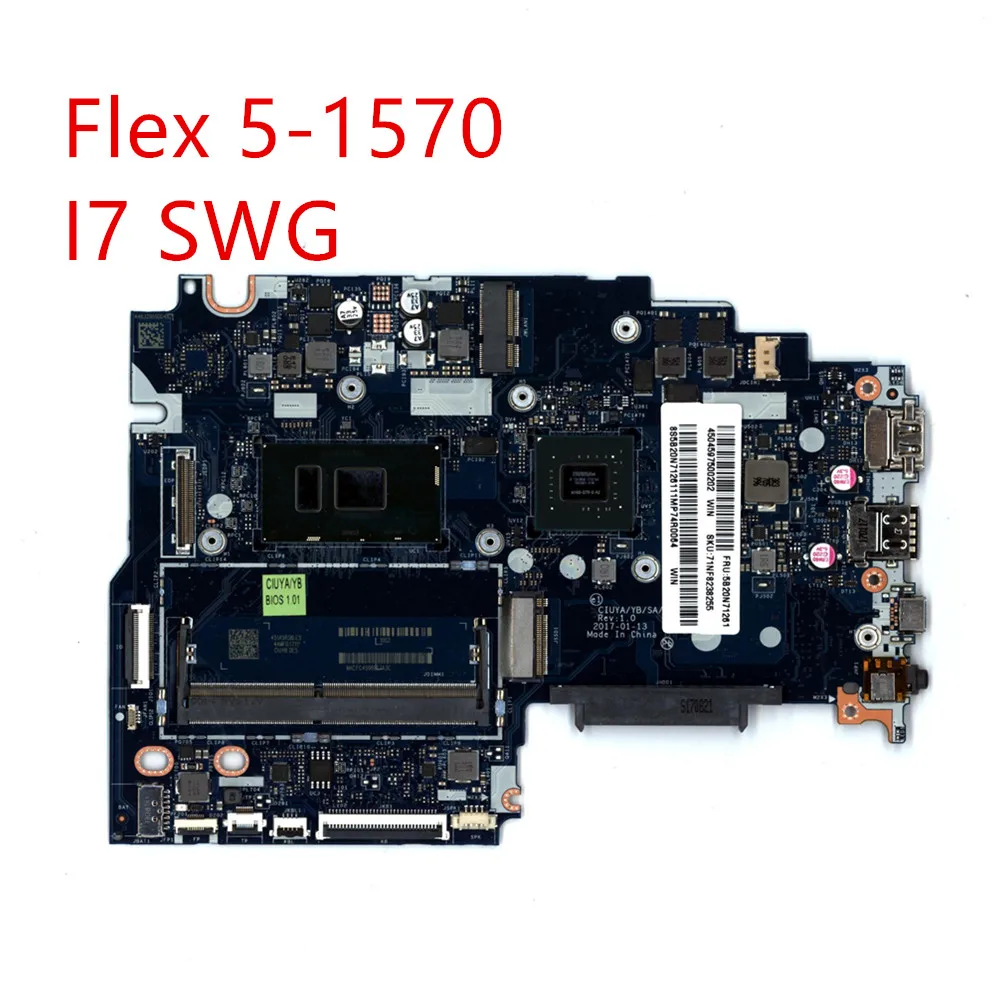 Материнская плата для ноутбука Lenovo Flex 5-1570 Материнская плата i7-7500U SWG 5B20N71261