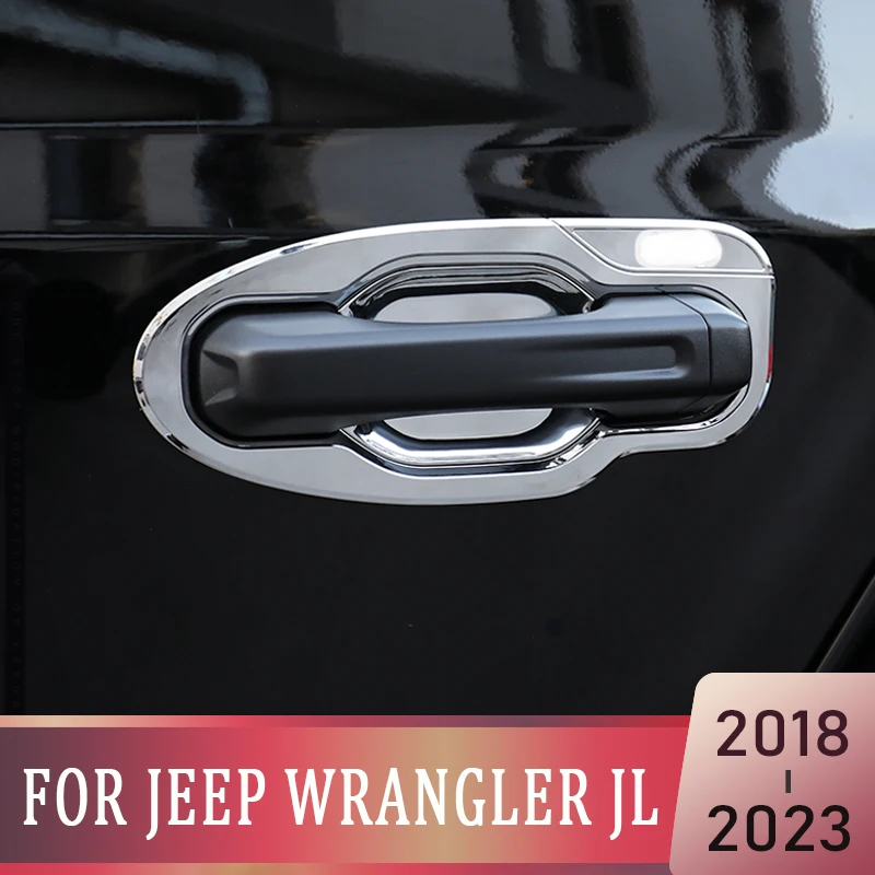 Для Jeep Wrangler JL 2018-2023 Дверная ручка автомобиля, крышка чаши, декор, аксессуары для укладки, наклейки на крышку, отделка, аксессуары