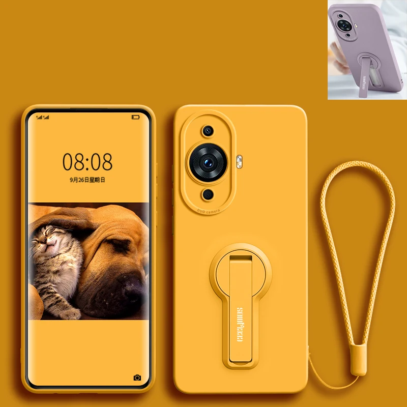 Оригинальный Чехол для Телефона Huawei Nova 10 9 8 7 11 Pro Nova10 Защита Камеры Жидкий Силикон С Держателем Мягкая Роскошная Крышка Funda