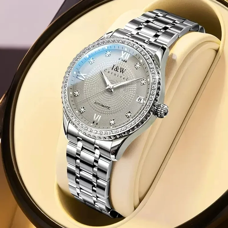 Relogio Feminino CARNIVAL Механические Деловые часы для женщин, роскошные Автоматические наручные часы, Водонепроницаемость 50 м, 2023 Reloj Mujer