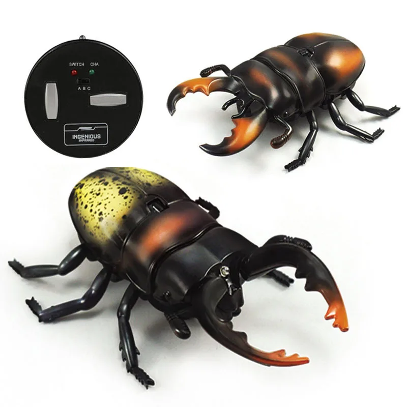 Пульт дистанционного управления, имитация жука-лопаты, насекомые, инфракрасный пульт дистанционного управления, электронная наука о животных, маленькая игрушка