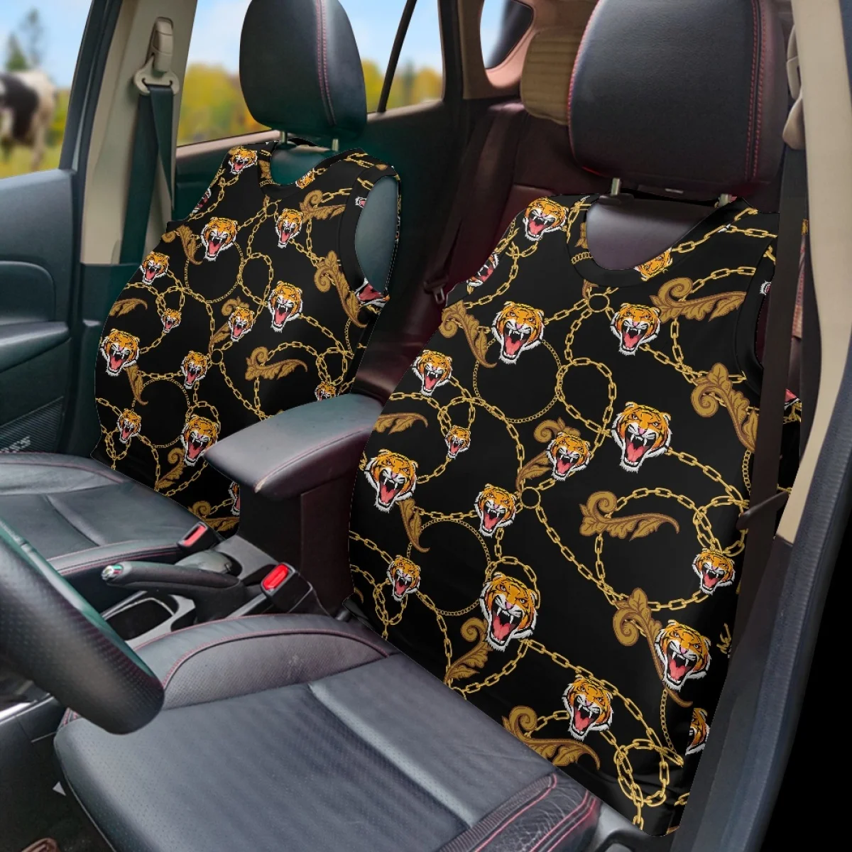 Удобные автомобильные аксессуары, жилетки, чехлы для сидений, дизайн цепи Tiger Plus, Противоскользящая подушка для сиденья автомобиля, чехол для сиденья, простота установки
