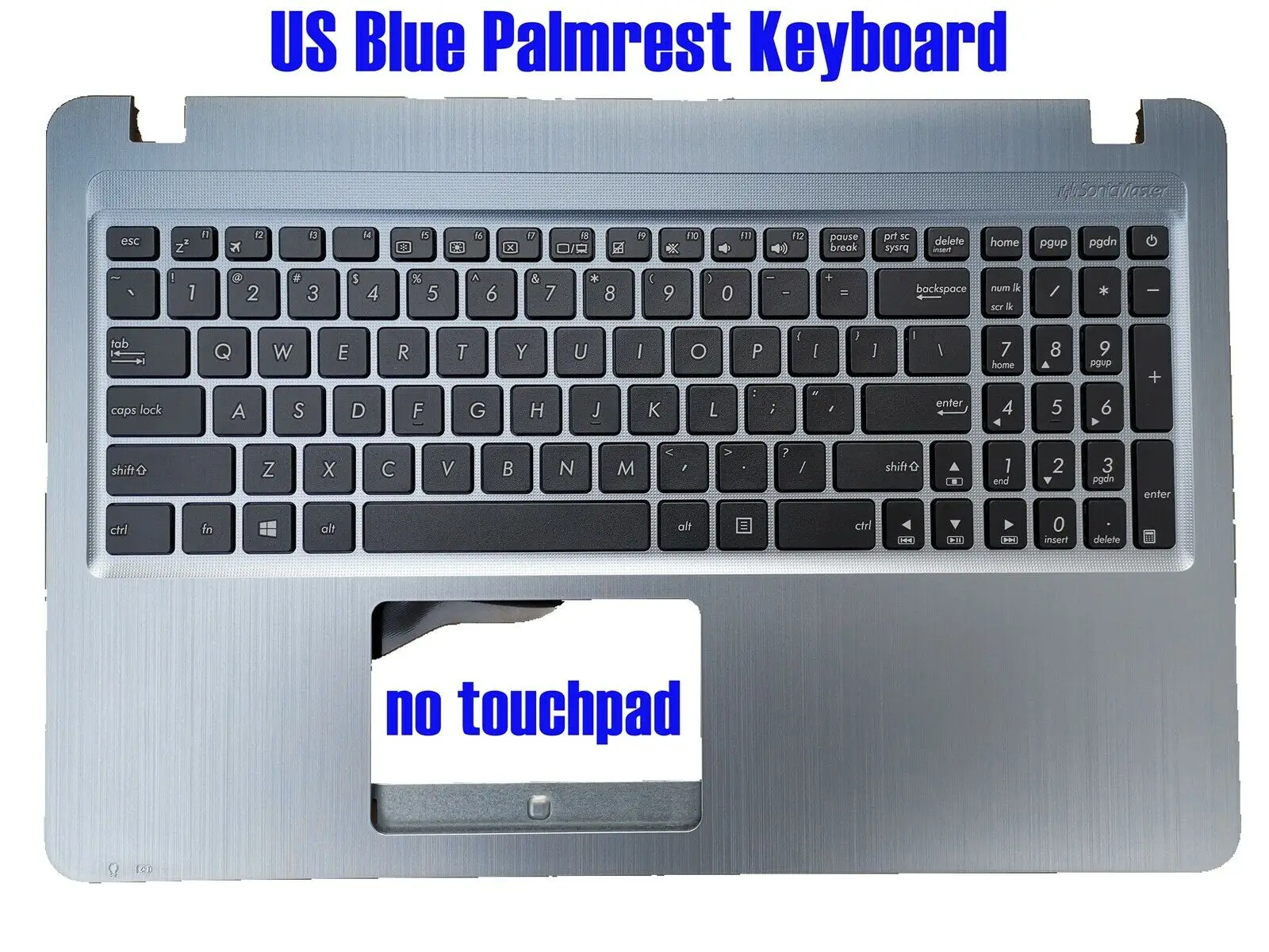 Американская Синяя клавиатура с подставкой для рук для Asus X540U X540UA X540UB X540UV X540UP X540N X540NA X540NV X540Y X540YA
