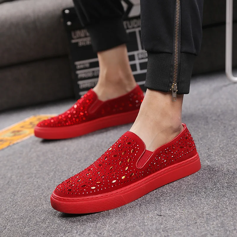 Мужская летняя обувь, черные, красные кожаные ленивые туфли, модные кроссовки в крутом британском стиле, повседневная обувь для бездельников, мужские кроссовки