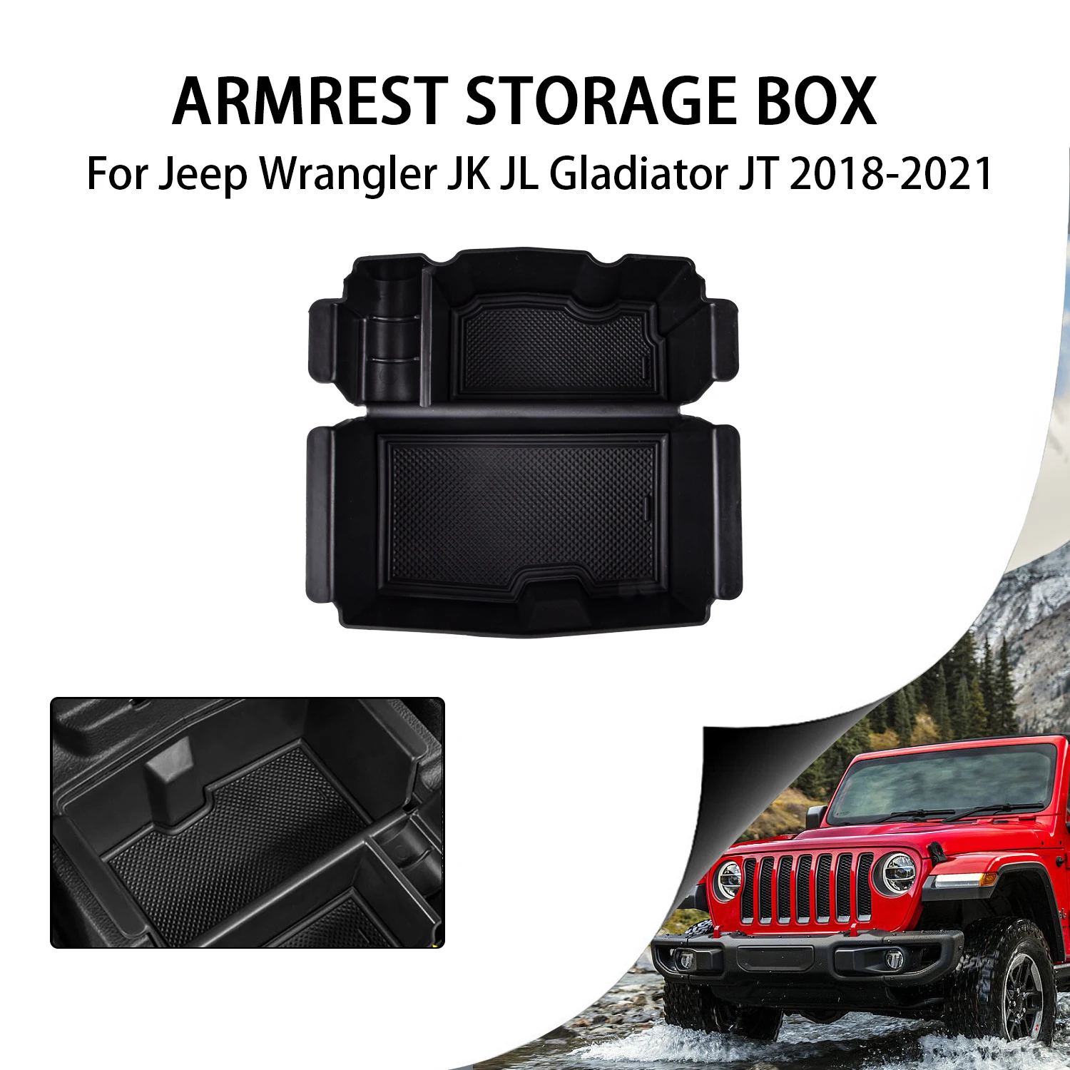 Для Jeep Gladiator JT Truck 2020 2021, Органайзер для центральной консоли, Подлокотник, Ящик для хранения, держатель контейнера, Лоток для автомобилей