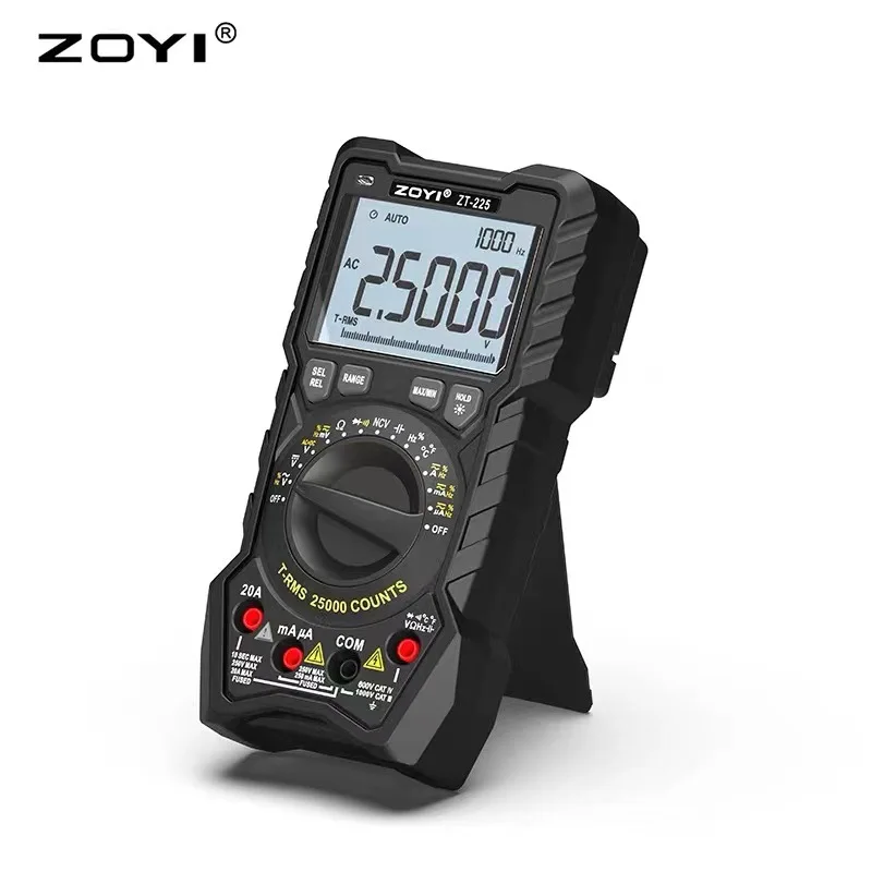 ZOYI ZT-225 Цифровой Мультиметр 25000 Отсчетов Автоматический Диапазон Измерения Напряжения Тестер Тока Ом Измеритель Емкости Высокоточный