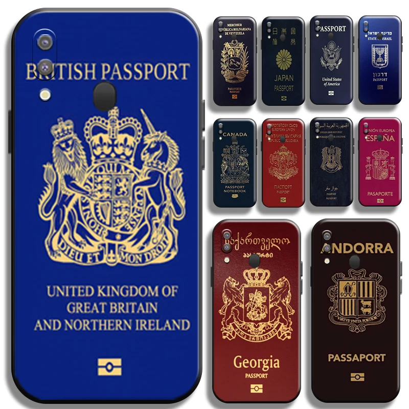 Паспорт с Флагом Марокко Для Samsung Galaxy M20 Чехол Для Телефона Coque Funda Soft Shell Черная Задняя Крышка Чехла из ТПУ