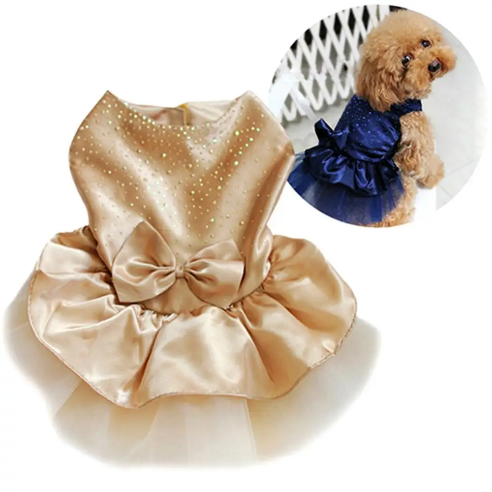 Модная марлевая юбка с бантом для собак и щенков Morden, одежда принцессы с кошачьими блестками, вечернее платье для вечеринки по случаю дня рождения