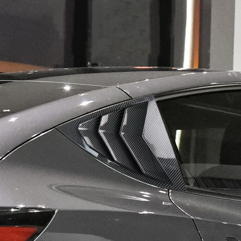 Для Tesla Model Y Жалюзи Наклейки для украшения окон Задний треугольный спойлер на окне, жалюзи, шторка, детали спортивной модификации