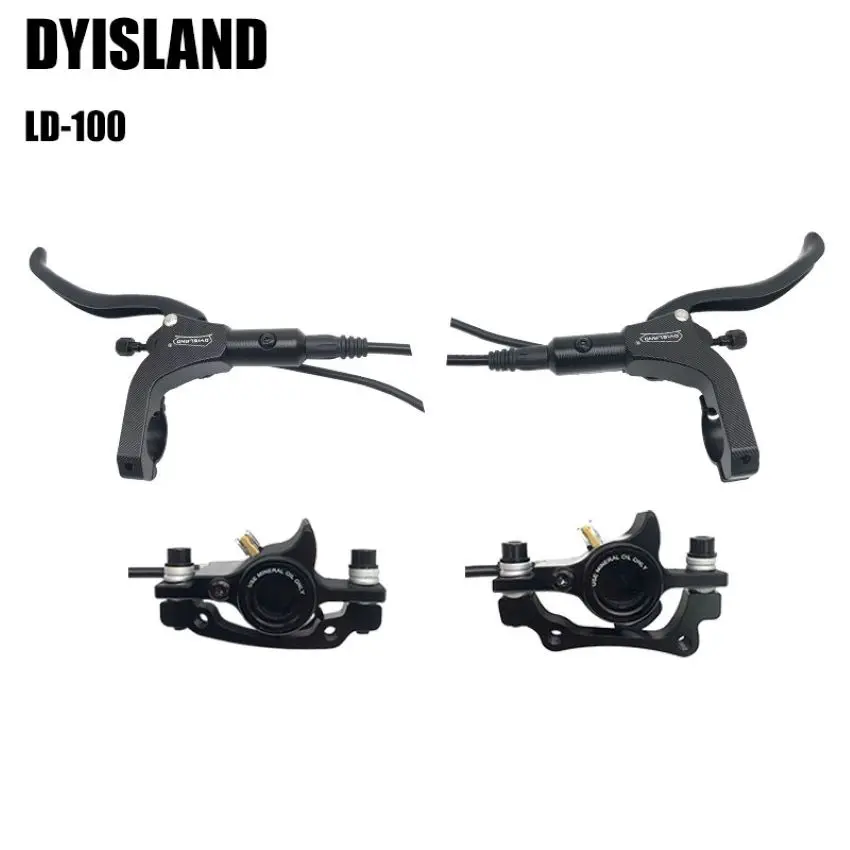 2-поршневой гидравлический тормоз DYISLAND LD100 Аксессуары для электрических скутеров Передний Задний дисковый тормоз с тормозными колодками