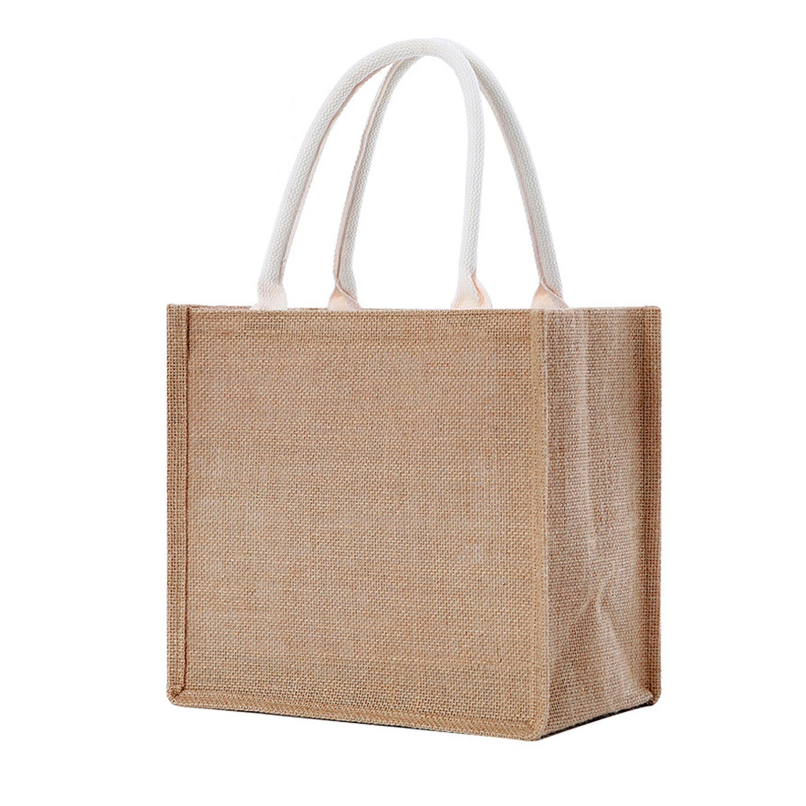 Джутовые сумки-тоут, мешковинные сумки с мягкими ручками, многоразовые хозяйственные сумки, женская летняя пляжная дорожная сумка