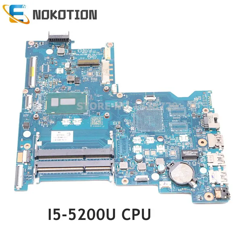NOKOTION 815244-501 815244-001 Для HP 15-AC 15-AC151DX Материнская плата ноутбука LA-C701P I5-5200U Процессор DDR3L