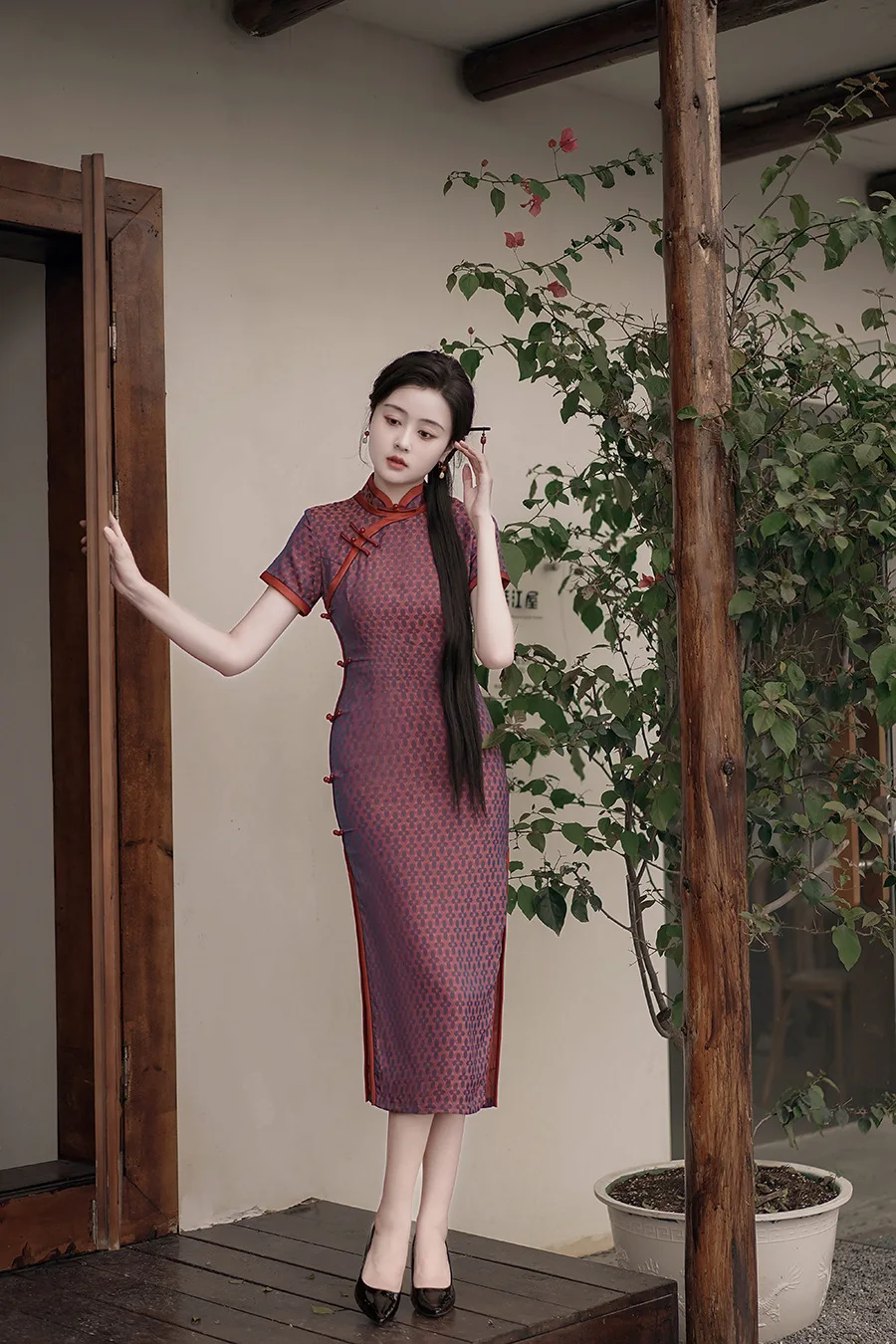Традиционный китайский Чонсам с коротким рукавом, женское Летнее Сексуальное облегающее платье, Винтажные Классические платья