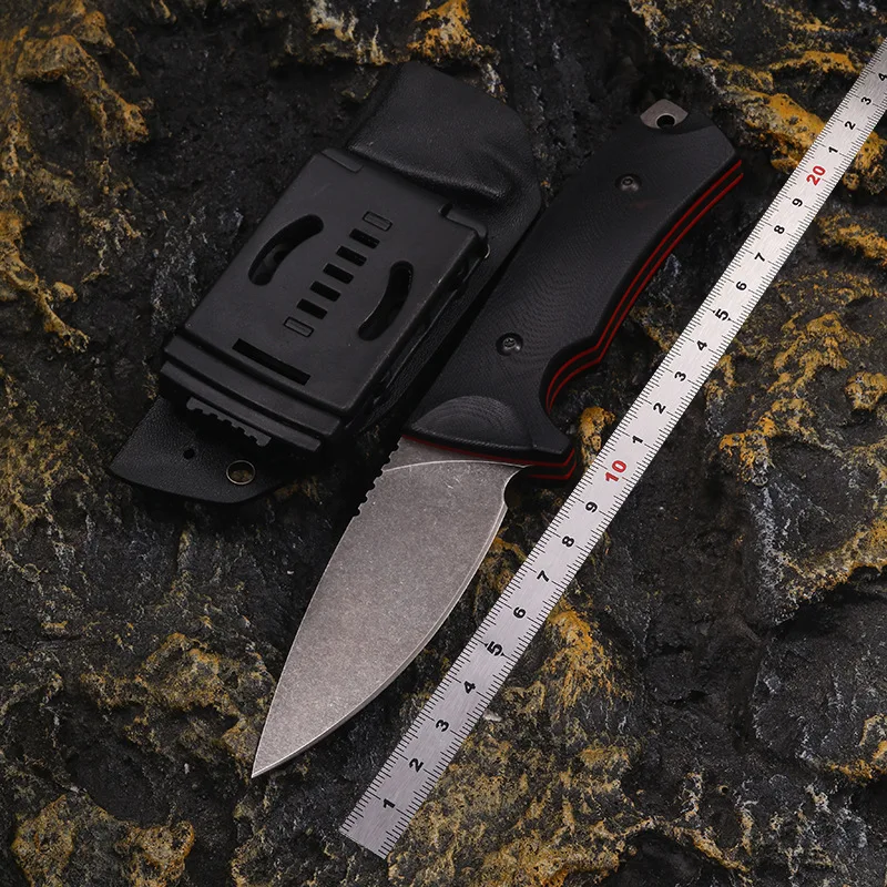 Нож с фиксированным лезвием, острое стальное лезвие VG10, выживание в дикой природе, портативный нож с рукояткой G10 с ножнами K, открытый EDC инструмент
